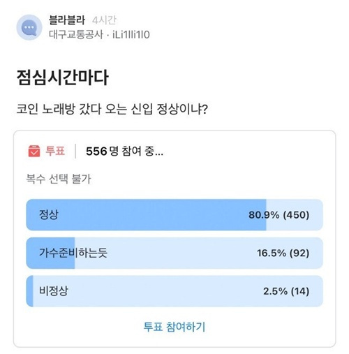 시간만 지킨다면야.. 문제될게 있나 싶네